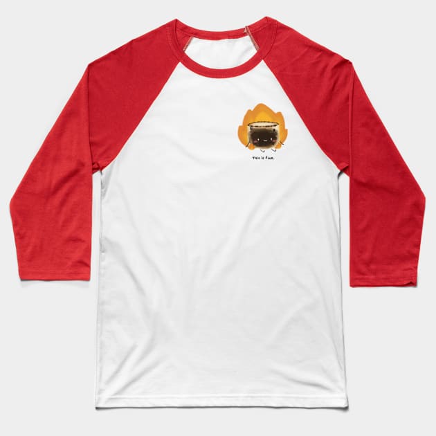 Marshmallow Baseball T-Shirt by laiberry